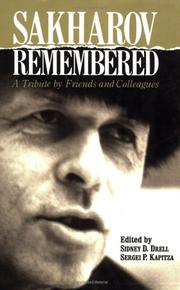 Cover of: Sakharov Remembered by Sidney D. Dress