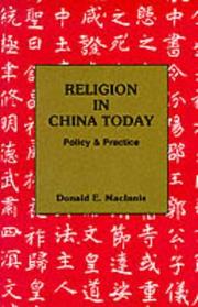 Cover of: Religion in China today by Donald E. MacInnis