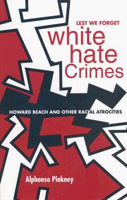 Cover of: Lest We Forget: White Hate Crimes by Alphonso Pinkney