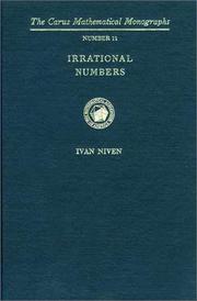 Cover of: Irrational Numbers by Ivan Morton Niven