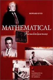 Cover of: Mathematical Reminiscences