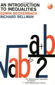 Cover of: Introduction to Inequalities (New Mathematical Library) by Edwin F. Beckenbach, R. Bellman