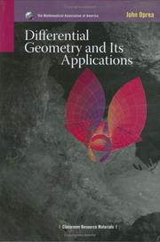 Cover of: Differential Geometry and its Applications (Classroom Resource Materials) (Classroom Resource Materials)