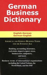 Front cover of German business dictionary by Unknown