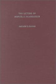 Cover of: letters of Manuel II Palaeologus: text, translation, and notes