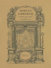 Cover of: Hortus librorum: early botanical books at Dumbarton Oaks : catalogue