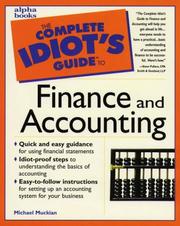 Cover of: The complete idiot's guide to finance and accounting