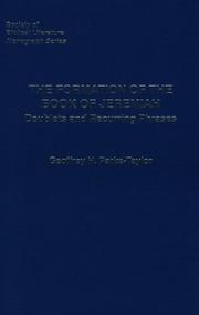 Cover of: The Formation of the Book of Jeremiah: Doublets and Recurring Phrases