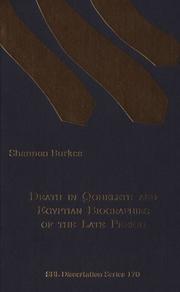 Cover of: Death in Qoheleth and Egyptian biographies of the late period by Shannon Burkes