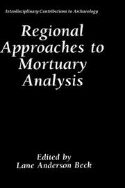 Cover of: Regional approaches to mortuary analysis