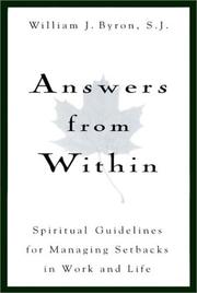 Cover of: Answers from within: spiritual guidelines for managing setbacks in work and life