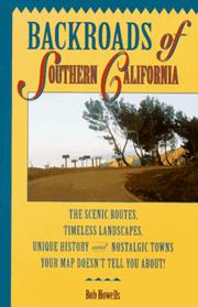 Cover of: Backroads of Southern California | Bob Howells