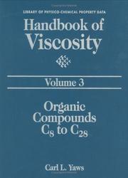 Cover of: Handbook of Viscosity: Volume 3: | Carl L. Yaws
