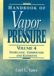 Cover of: Handbook of vapor pressure