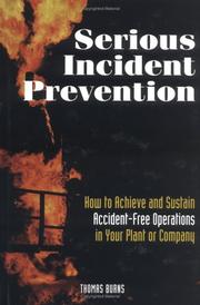Cover of: Serious incident prevention: how to achieve and sustain accident-free operations in your plant or company