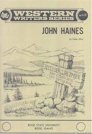 Cover of: John Haines by Wild, Peter