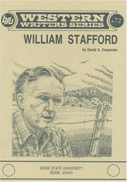 Cover of: William Stafford | David A. Carpenter