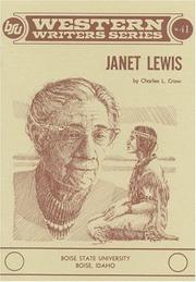 Cover of: Janet Lewis by Charles L. Crow