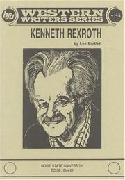 Cover of: Kenneth Rexroth by Lee Bartlett
