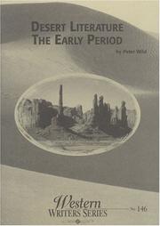 Cover of: Desert literature: the early period