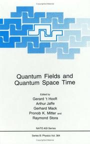 Cover of: Quantum fields and quantum space time