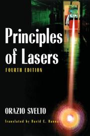 Cover of: Principles of lasers by Orazio Svelto, Orazio Svelto