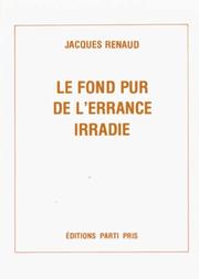 Cover of: fond pur de l'errance irradie