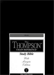 Cover of: Thompson Chain Reference Wide Margin Bible-KJV by 