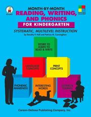 Cover of: Month-by-month Reading, Writing, and Phonics for Kindergarten: Systematic, Multilevel Instruction for Kindergarten (Professional Resources Series)