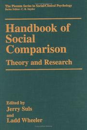 Handbook of social comparison by Ladd Wheeler