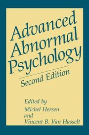 Cover of: Advanced Abnormal Psychology