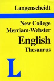 Cover of: New College Thesaurus