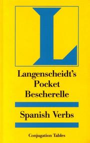 Cover of: Langenscheidt's Pocket Bescherelle Spanish Verbs