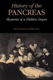 Cover of: History of the Pancreas: Mysteries of a Hidden Organ