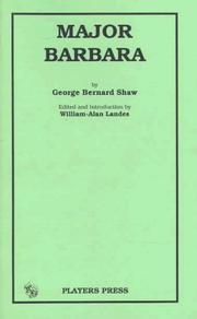 Cover of: Major Barbara by George Bernard Shaw