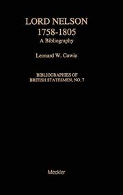 Cover of: Lord Nelson, 1758-1805: a bibliography