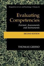 Cover of: Evaluating Competencies by Thomas Grisso, Thomas Grisso