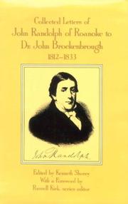 Cover of: Collected Letters of John Randolph to John Brockenbrough: 1812-1833 (Library of Conservative Thought)