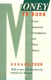 Cover of: Money to burn: great American foundations and their money