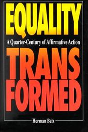 Cover of: Equality transformed by Herman Belz