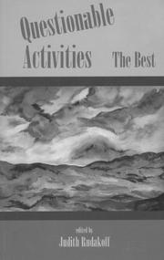 Cover of: Questionable activities by edited by Judith Rudakoff.