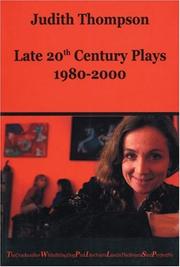 Cover of: Judith Thompson Late 20th Century Plays: 1980-2000