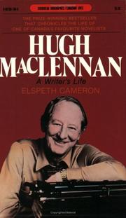 Cover of: Hugh MacLennan by Elspeth Cameron