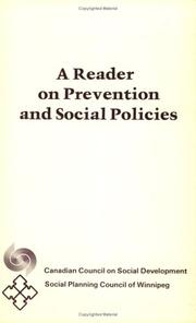 Cover of: A Reader on prevention and social policy by Canadian Council on Social Development.