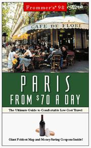 Cover of: Frommer's Paris from $70 a Day '98