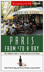Cover of Frommer's Paris from $70 a Day '98
