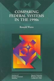 Cover of: Comparing federal systems in the 1990s