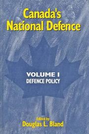 Cover of: Defence Policy (Canada's National Defence Vol. 1)