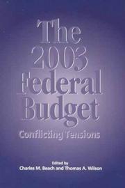 Cover of: 2003 Federal Budget: Conflicting Tensions