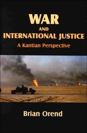 Cover of: War and International Justice by Brian Orend